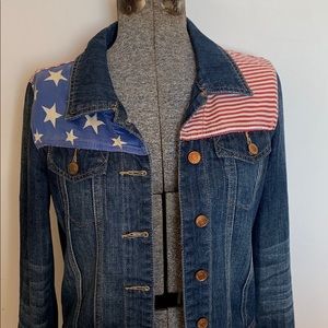 🇺🇸 American Flag Denim Jacket 🇺🇸